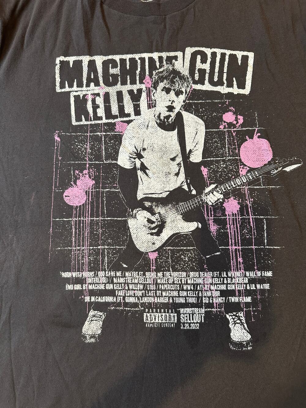 Hollister Machine Gun Kelly Graphic Band T Shirt Black XL Relaxed Fit